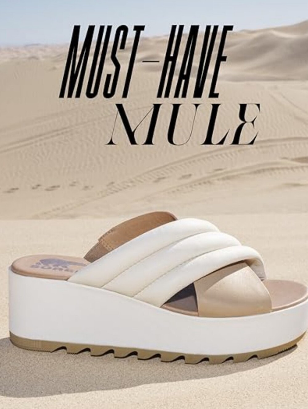 Sorel Cameron Flatform Water Resistant Leather Puff Mule Sandal Women's Size 8 - Picture 11 of 12